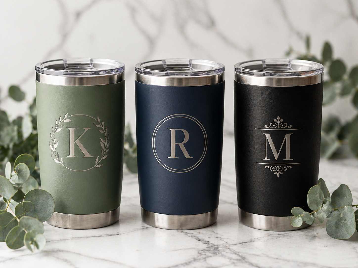Engraved tumblers and bottles