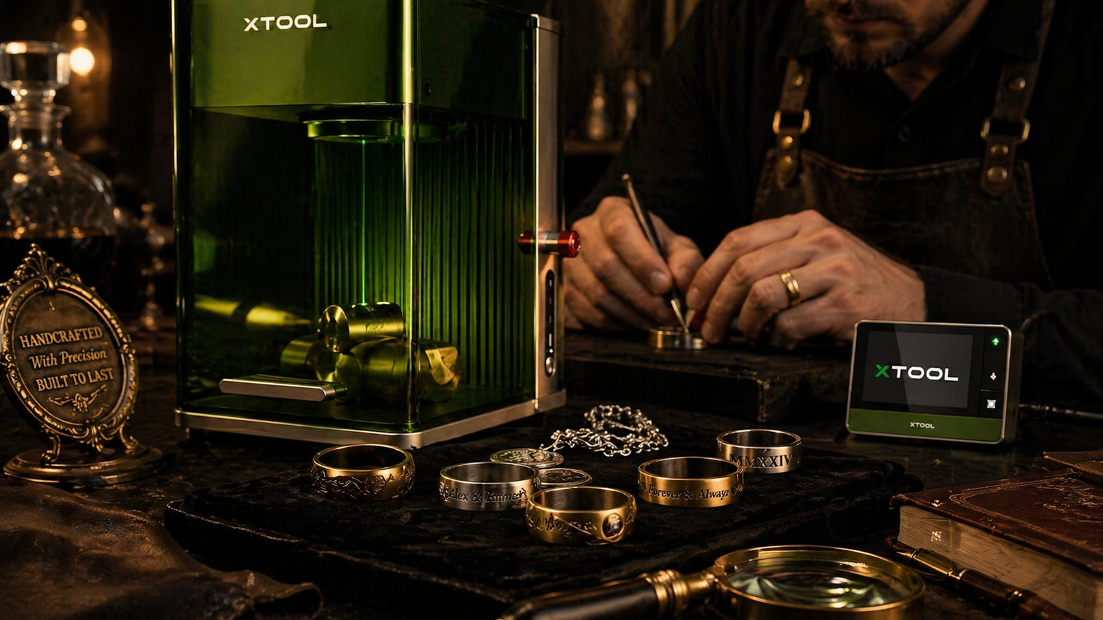 xTool F1 Ultra in jewelry workshop