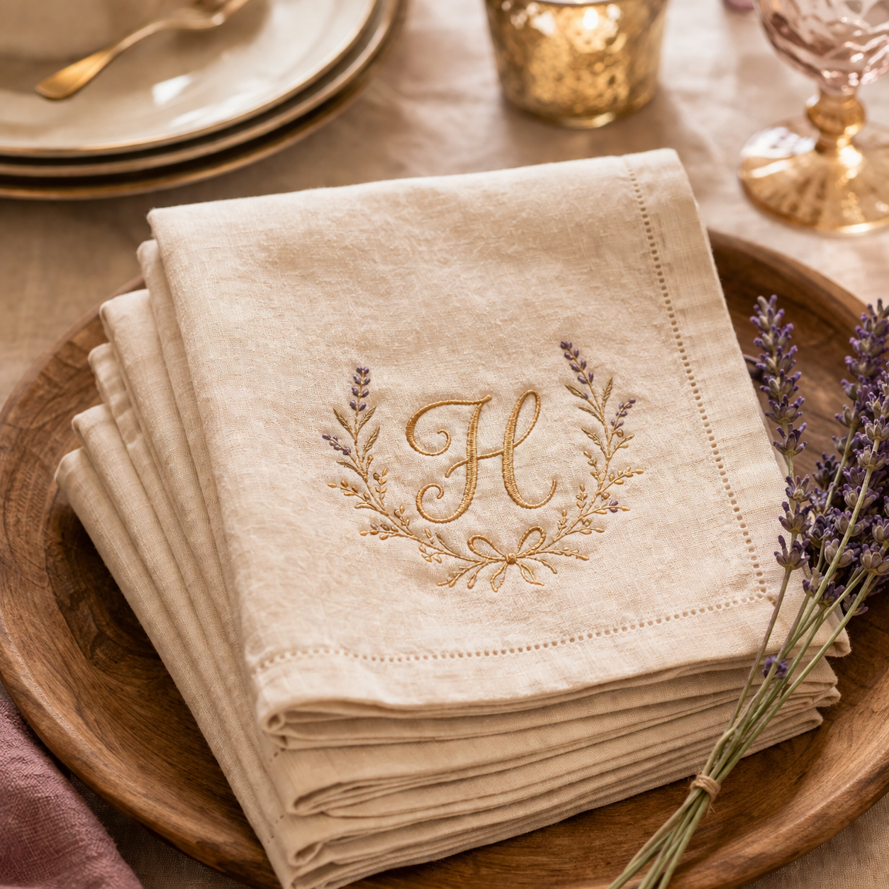 Monogrammed napkins