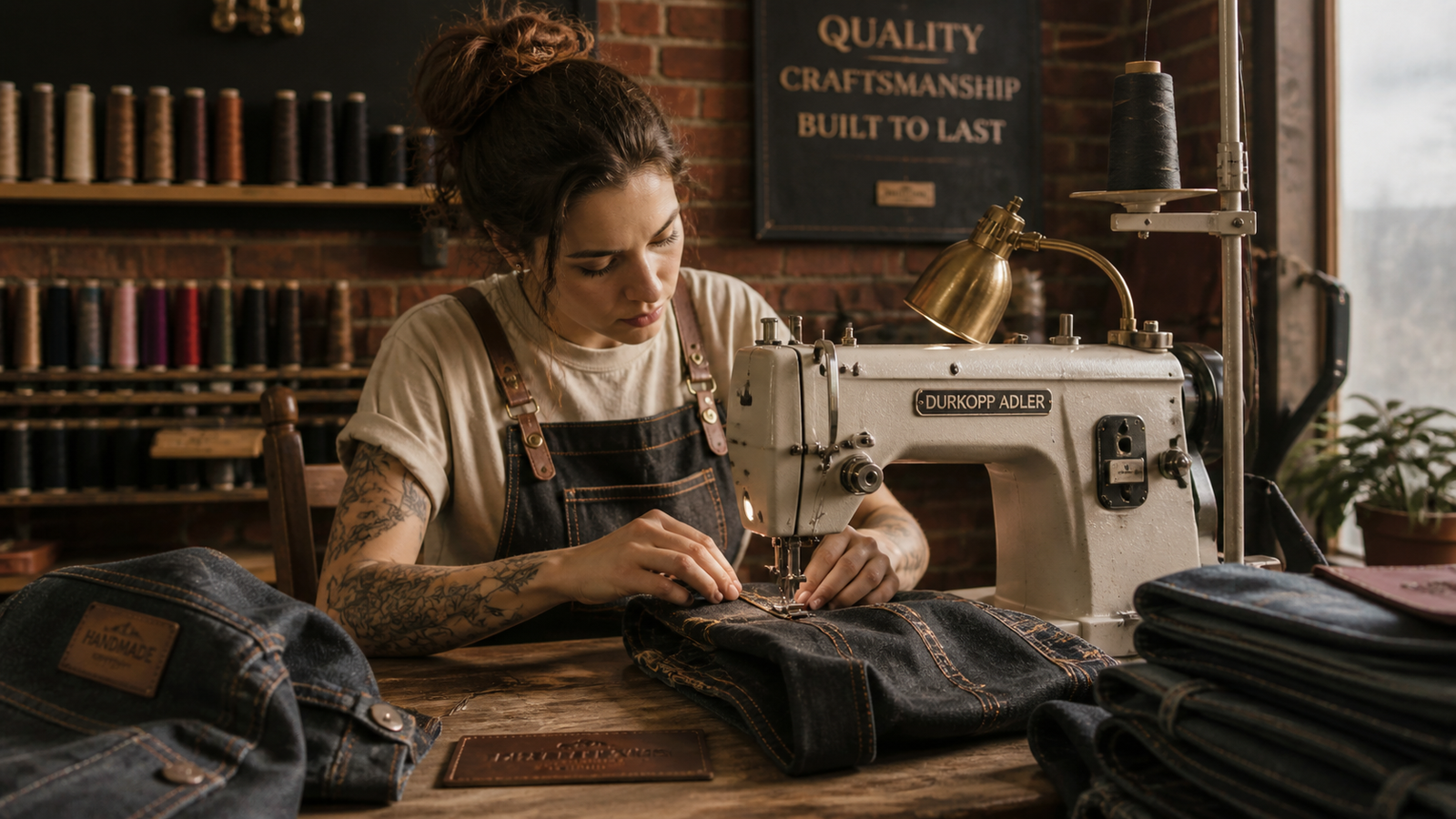 Singer Heavy Duty 4452 in industrial workshop